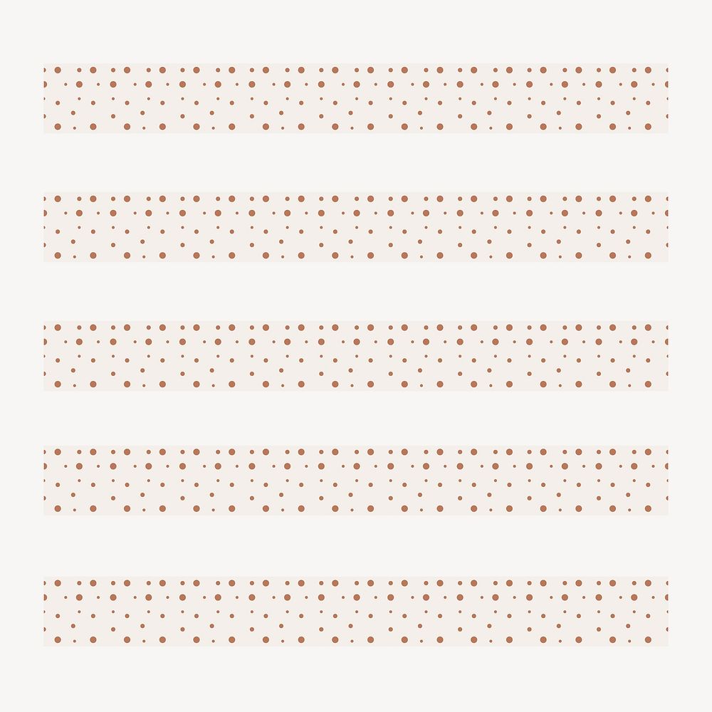 Seamless polka dot pattern brush, brown design vector, compatible with AI