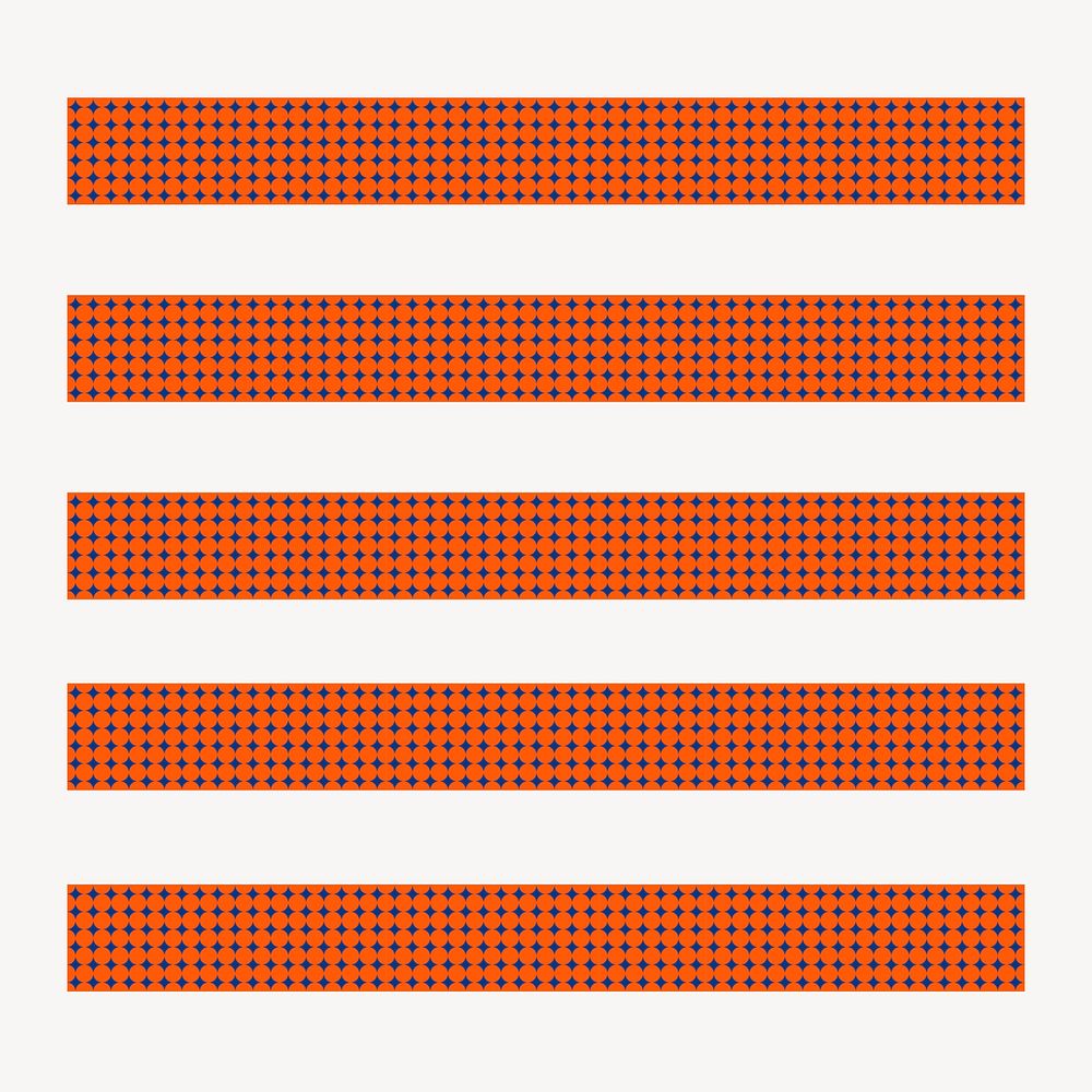 Seamless circle pattern brush, orange geometric vector, compatible with AI