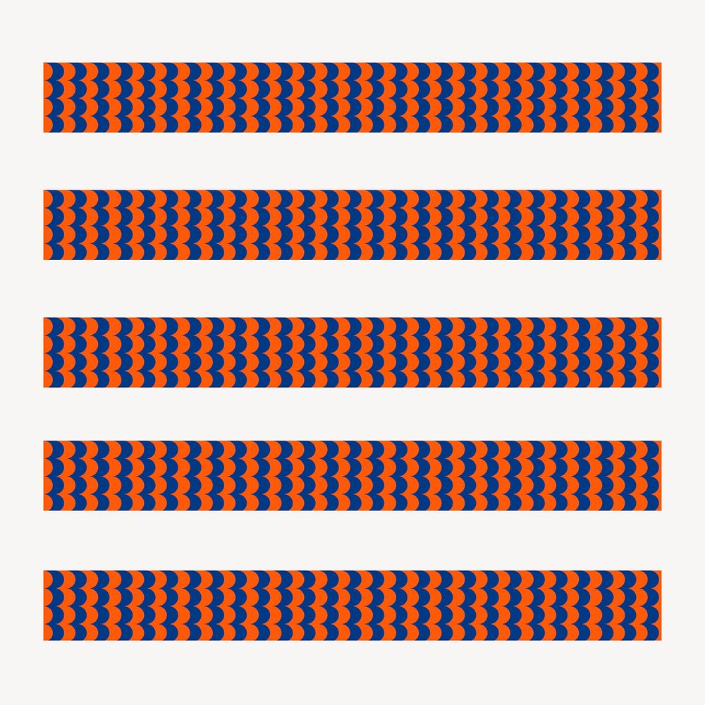 Vertical wave pattern brush, seamless orange design vector, compatible with AI