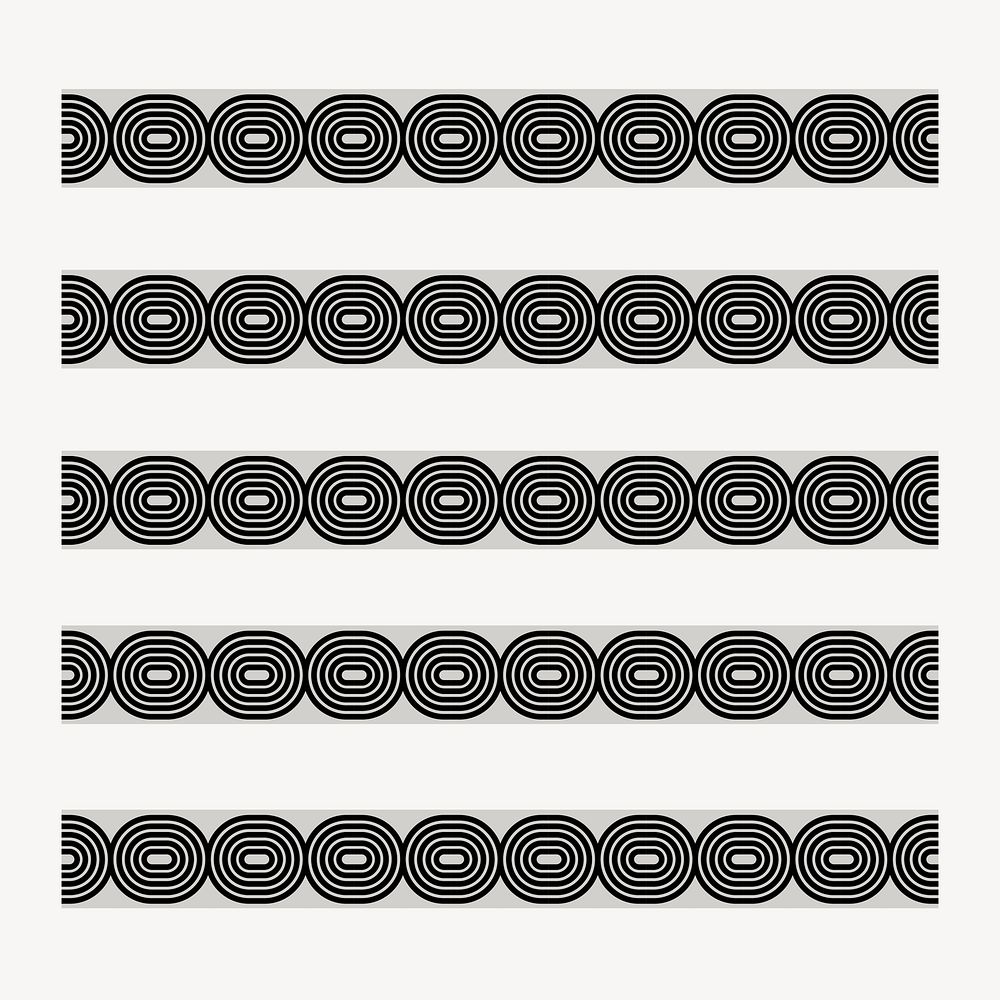 Black abstract pattern brush, geometric vector, compatible with AI