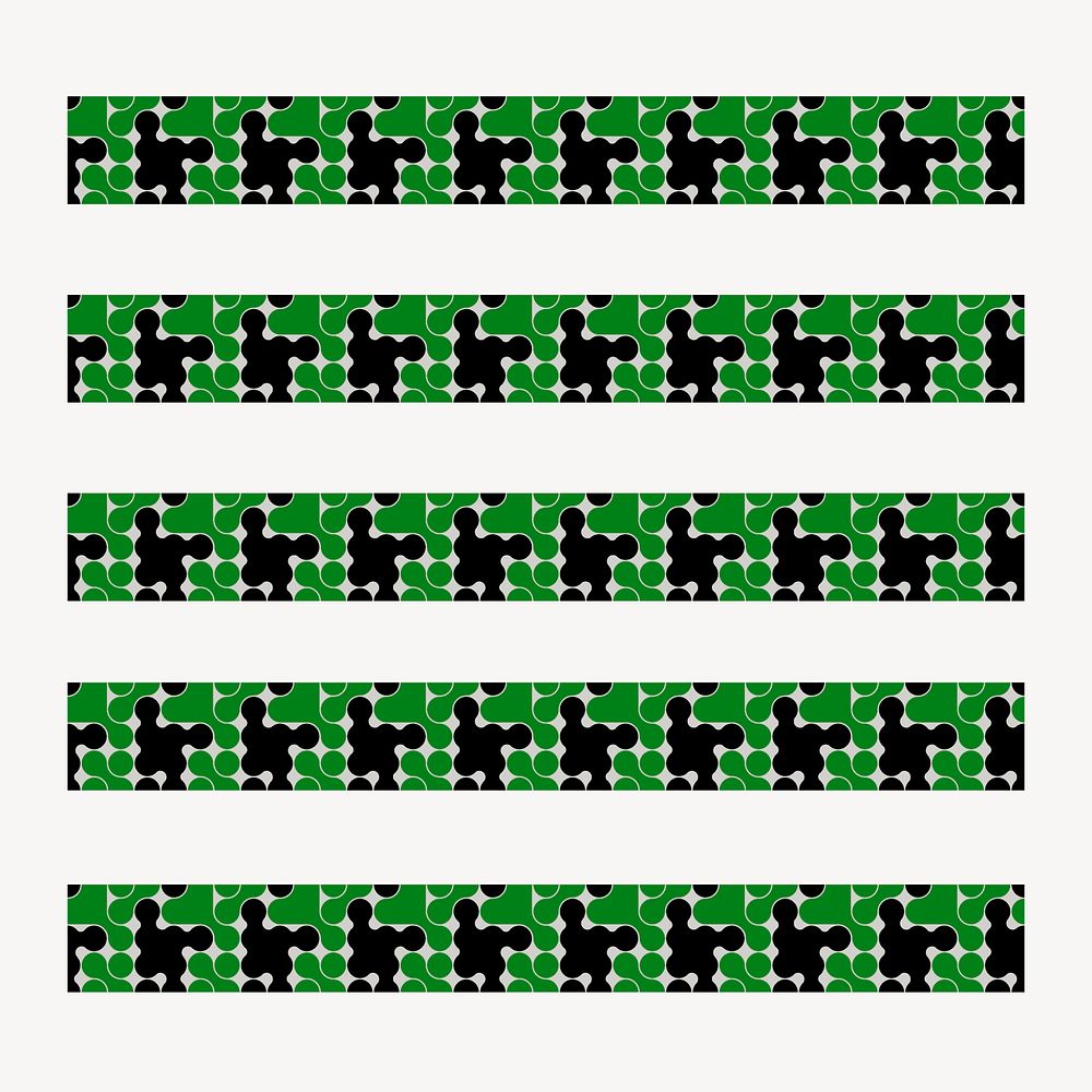 Retro pattern brush, abstract green vector, compatible with AI