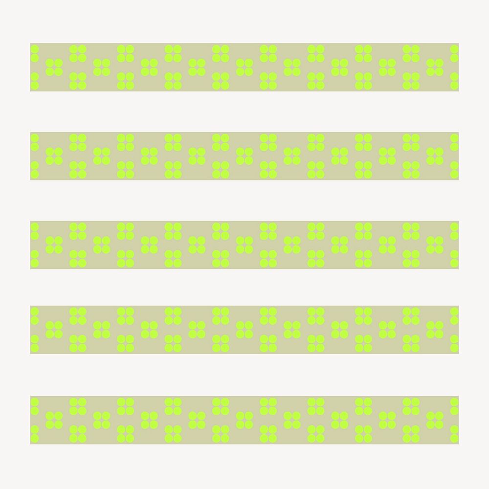 Abstract pattern brush, green geometric vector, compatible with AI