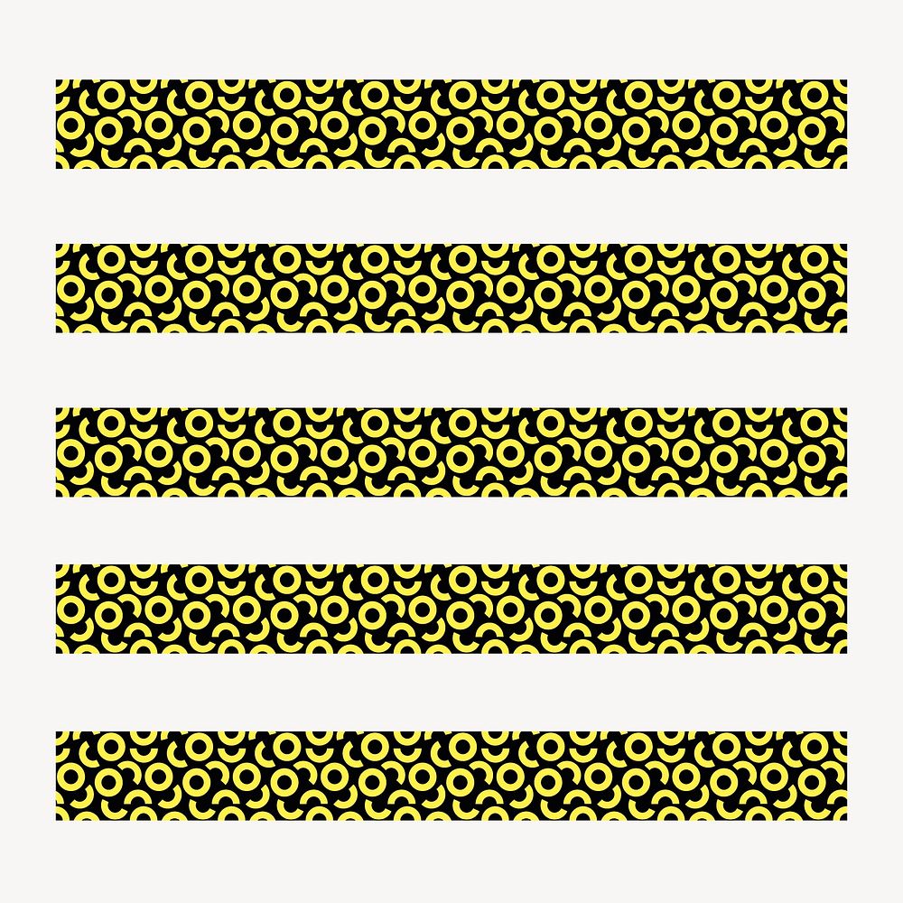 Abstract pattern brush, yellow geometric vector, compatible with AI