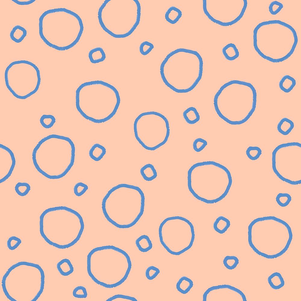 Cute geometric pattern background, pink circle vector