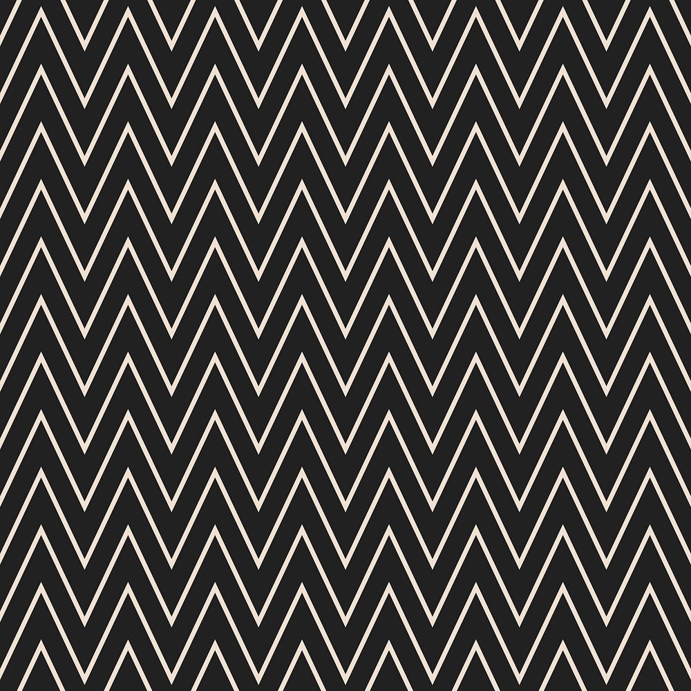 Abstract zig-zag pattern background, black seamless vector