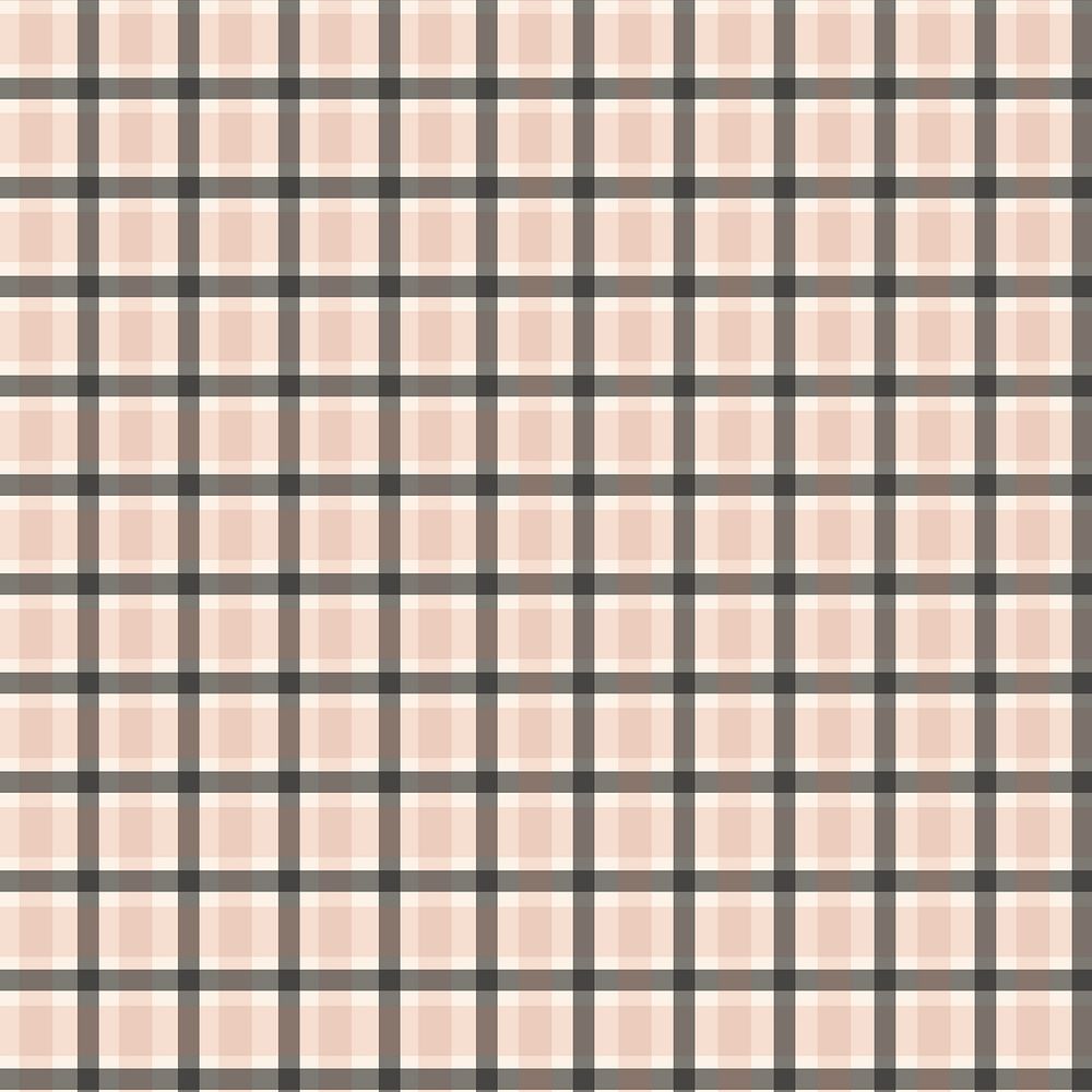 Beige plaid pattern background, aesthetic vector