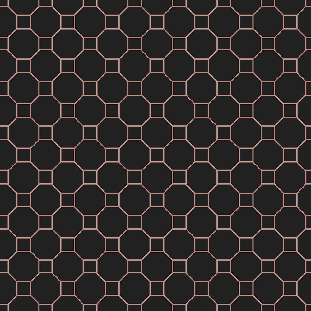 Seamless geometric pattern background, black hexagon