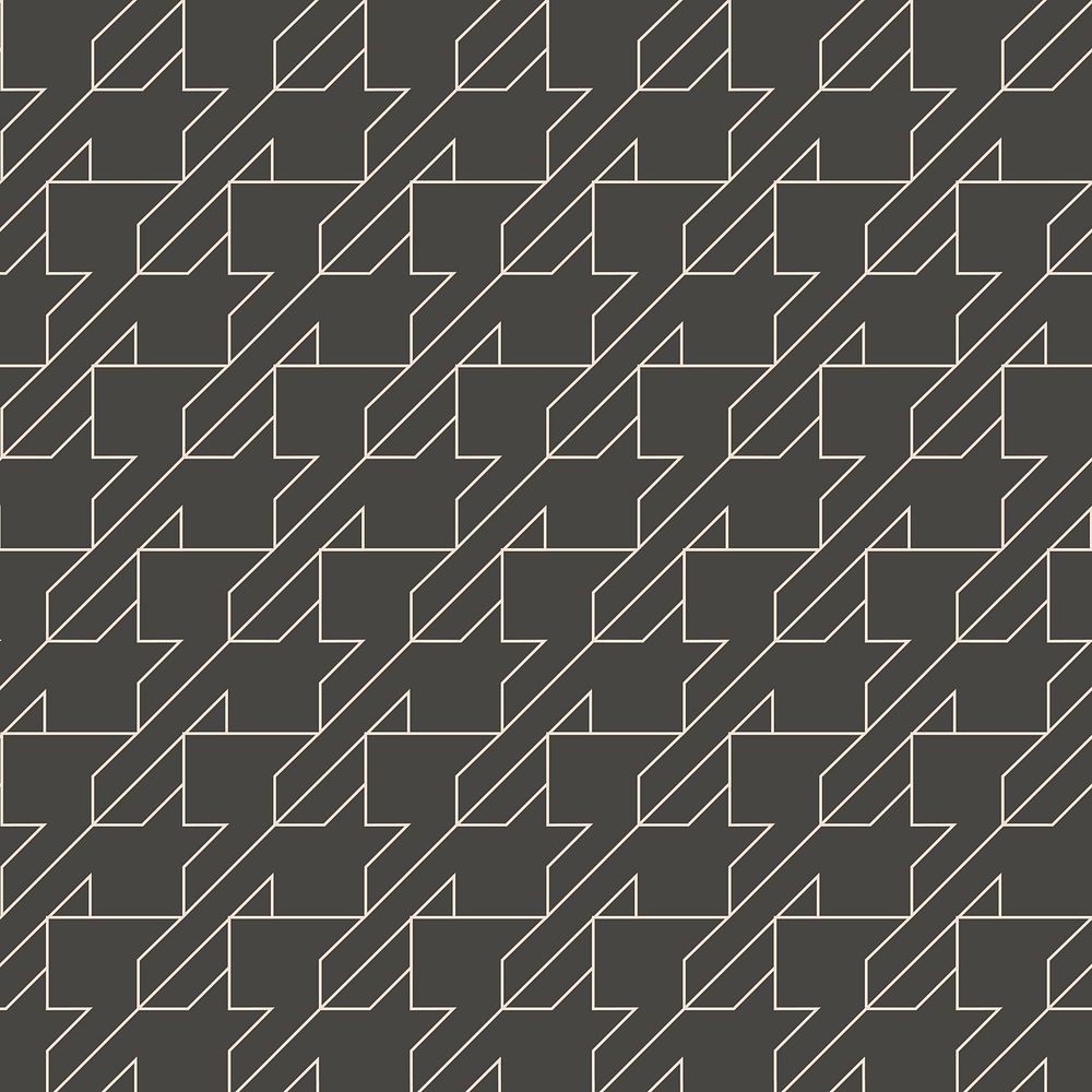 Houndstooth pattern background, abstract beige line vector