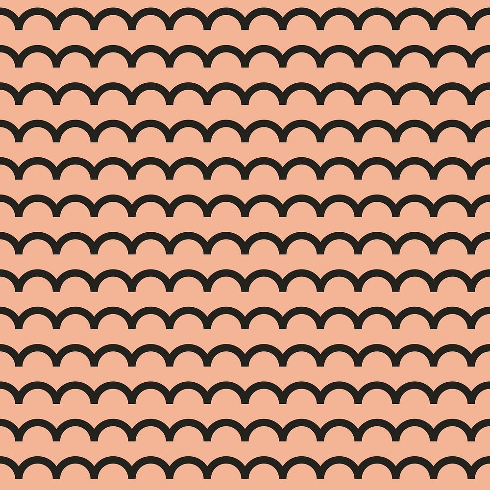 Wave line pattern background, orange seamless