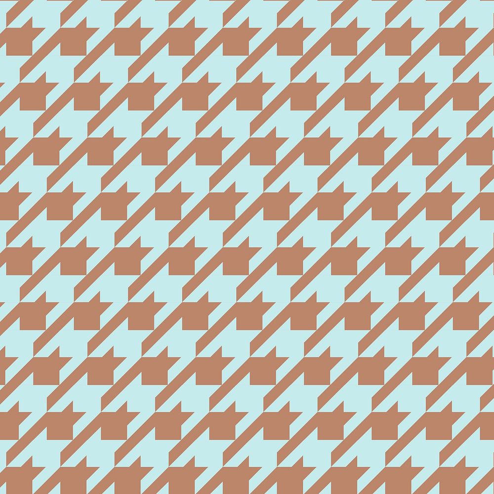 Blue fabric pattern background, brown geometric vector