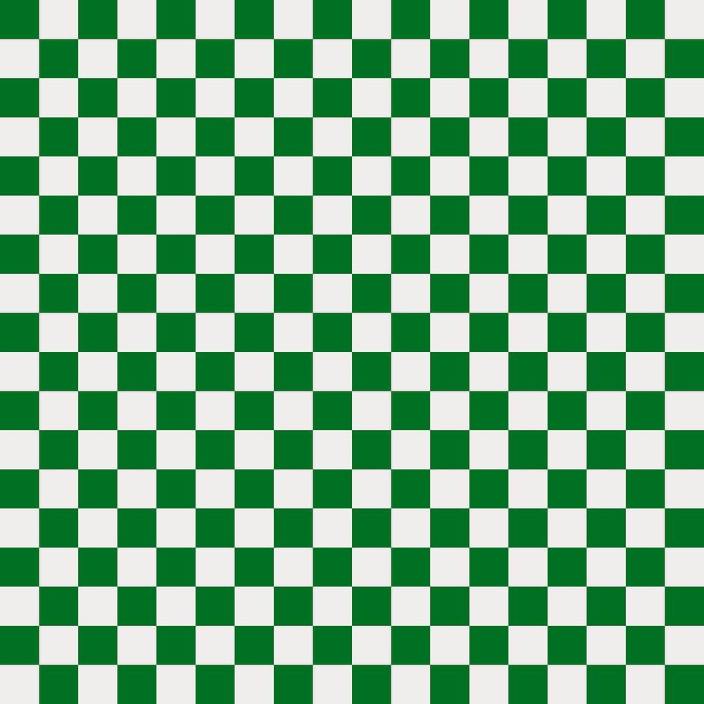Green check pattern background, seamless vector