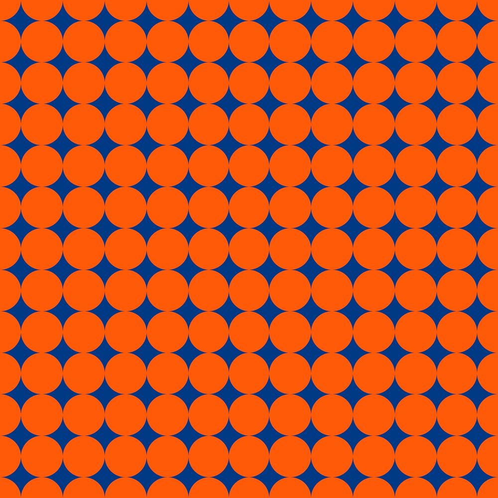 Orange circle pattern background, geometric seamless