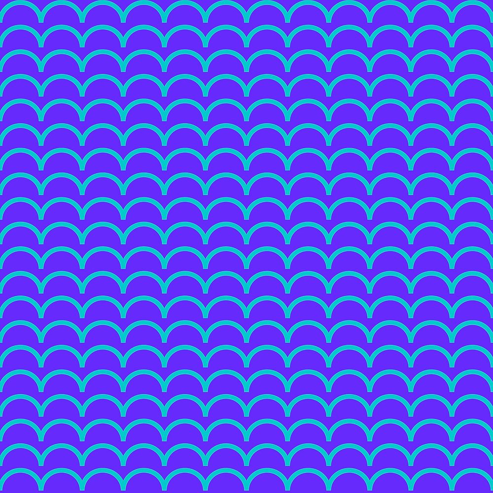 Abstract wave background, blue seamless fish scale pattern vector