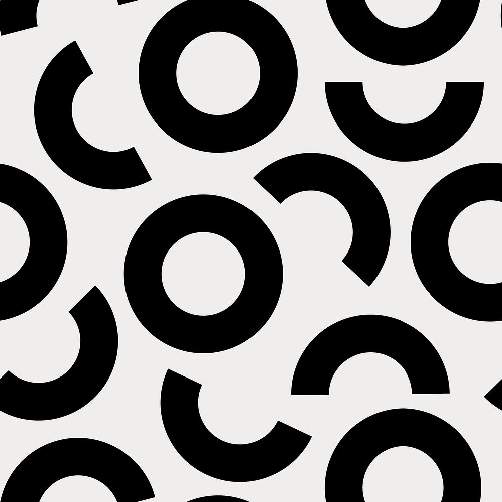 Abstract circle pattern background, black and white