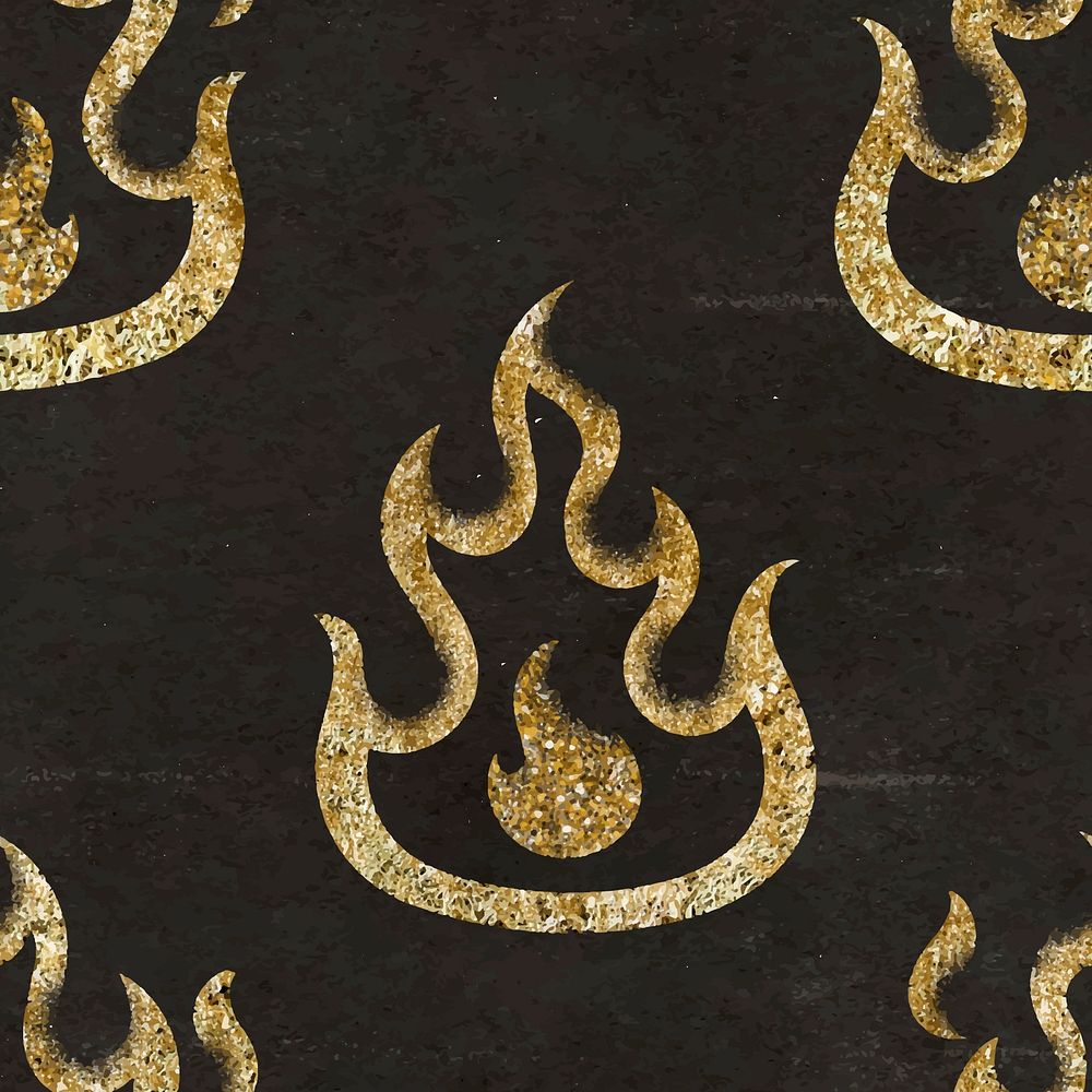 Flame glitter background, aesthetic pattern vector