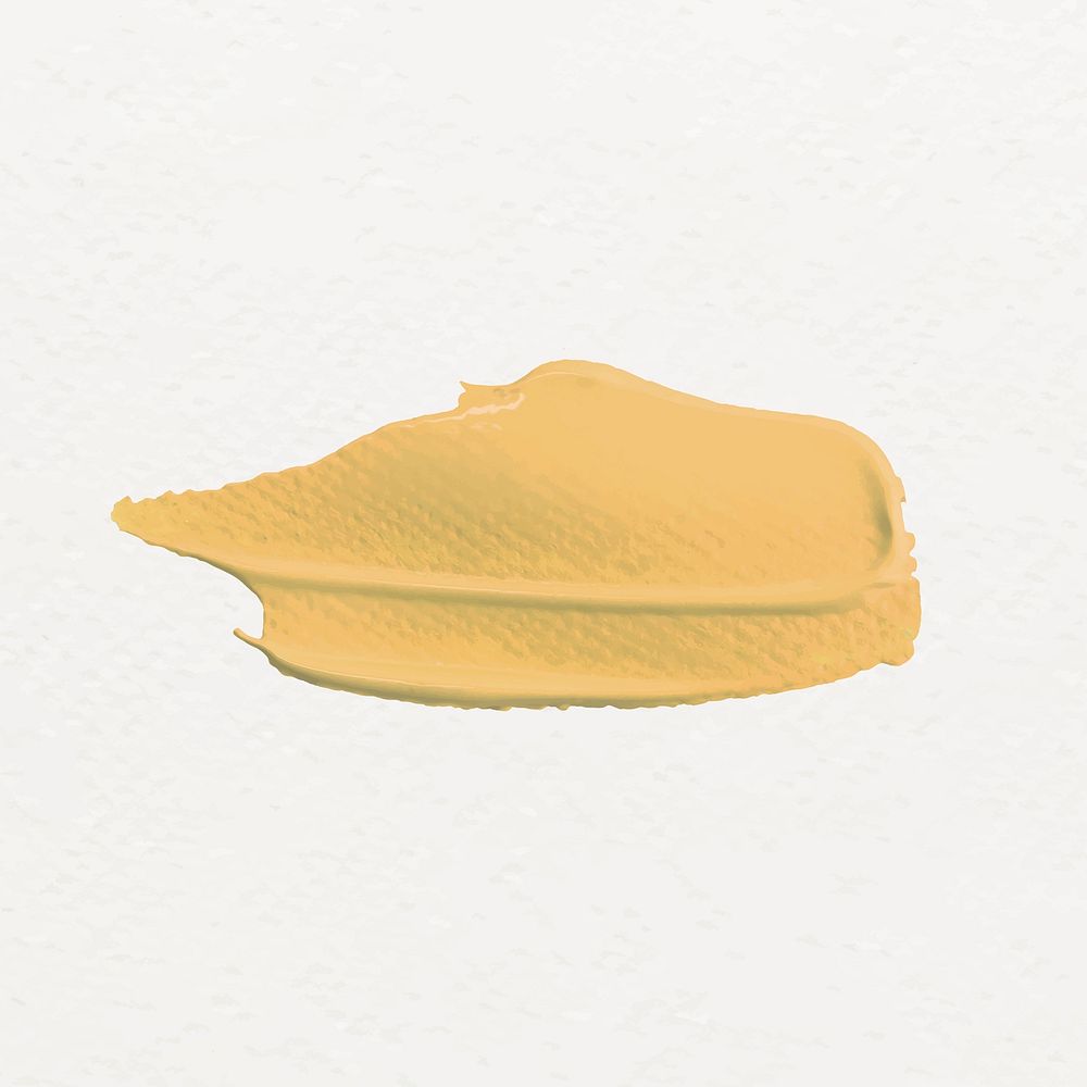Yellow paint brush stroke vector