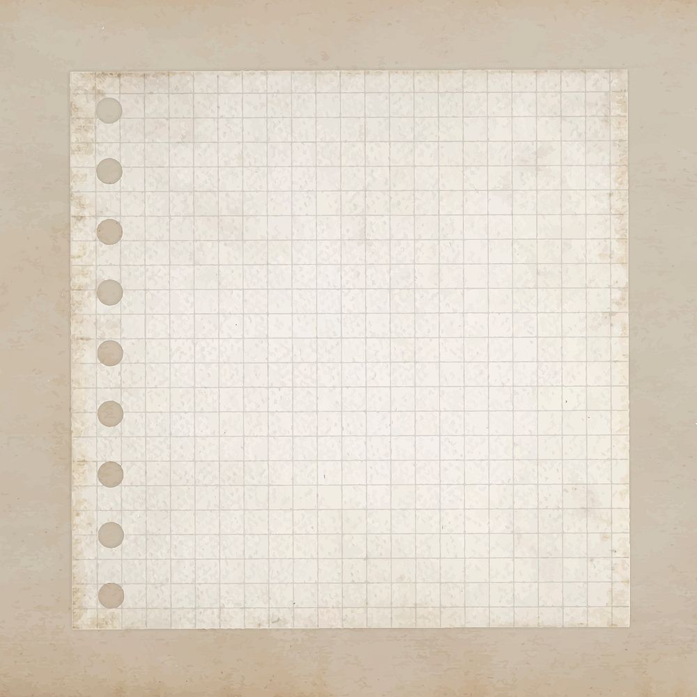 Vintage note paper, beige blank design space vector