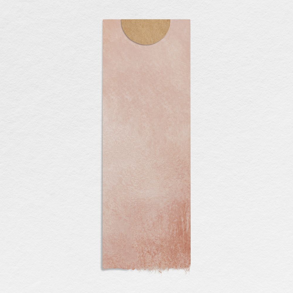 Paper price tag, blank pink with design space