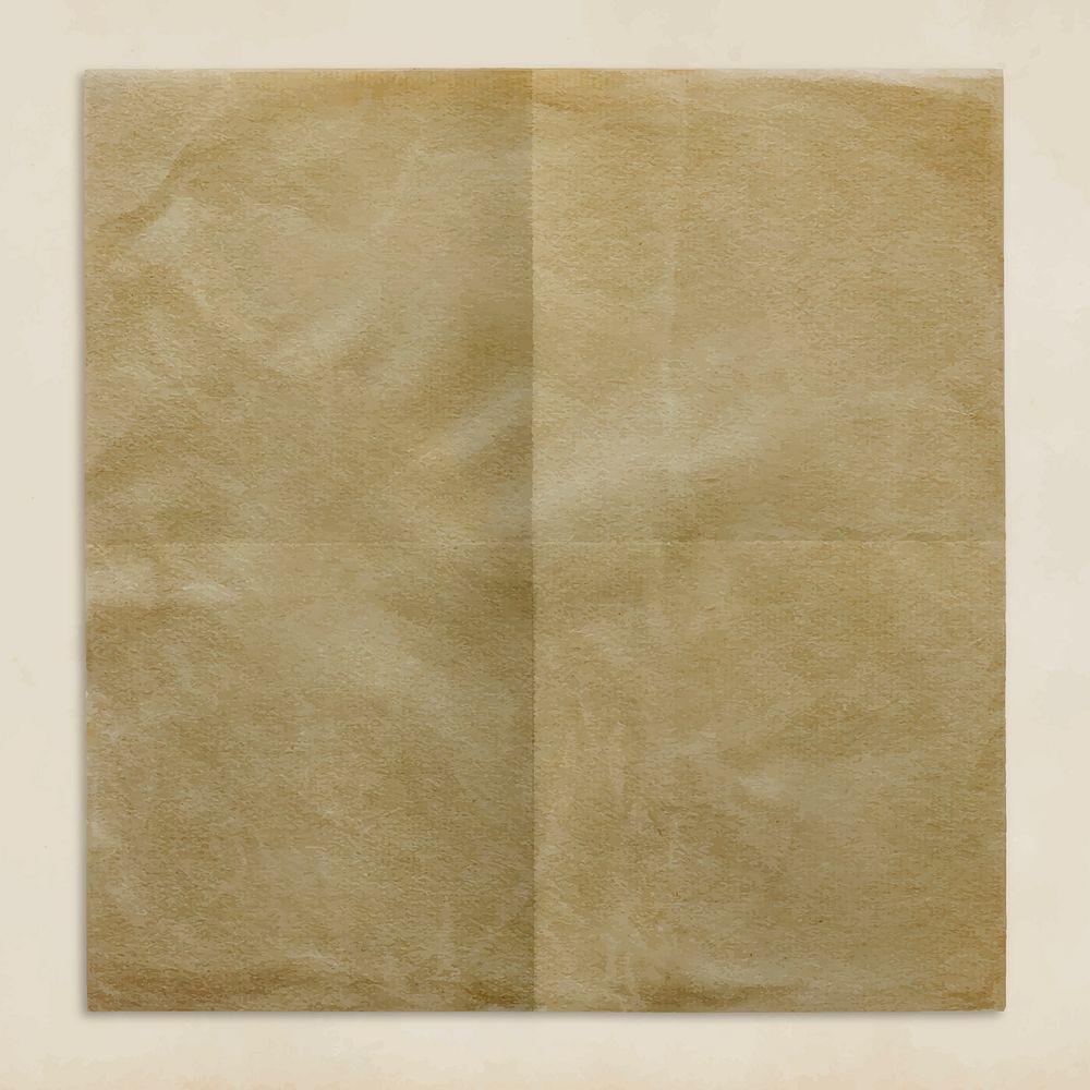 Folded brown paper, poster on the wall with blank space vector