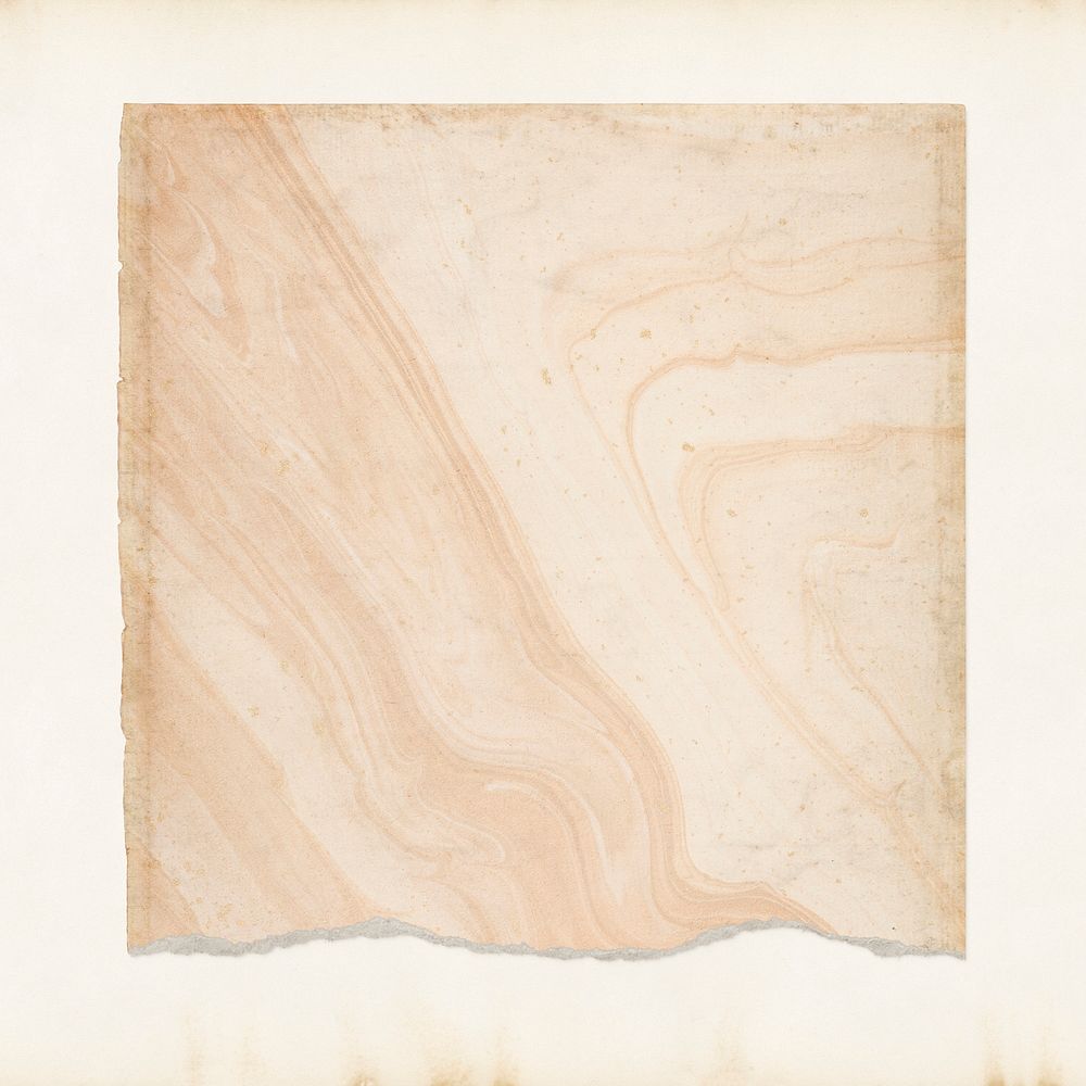 Torn marble note paper, aesthetic stationery