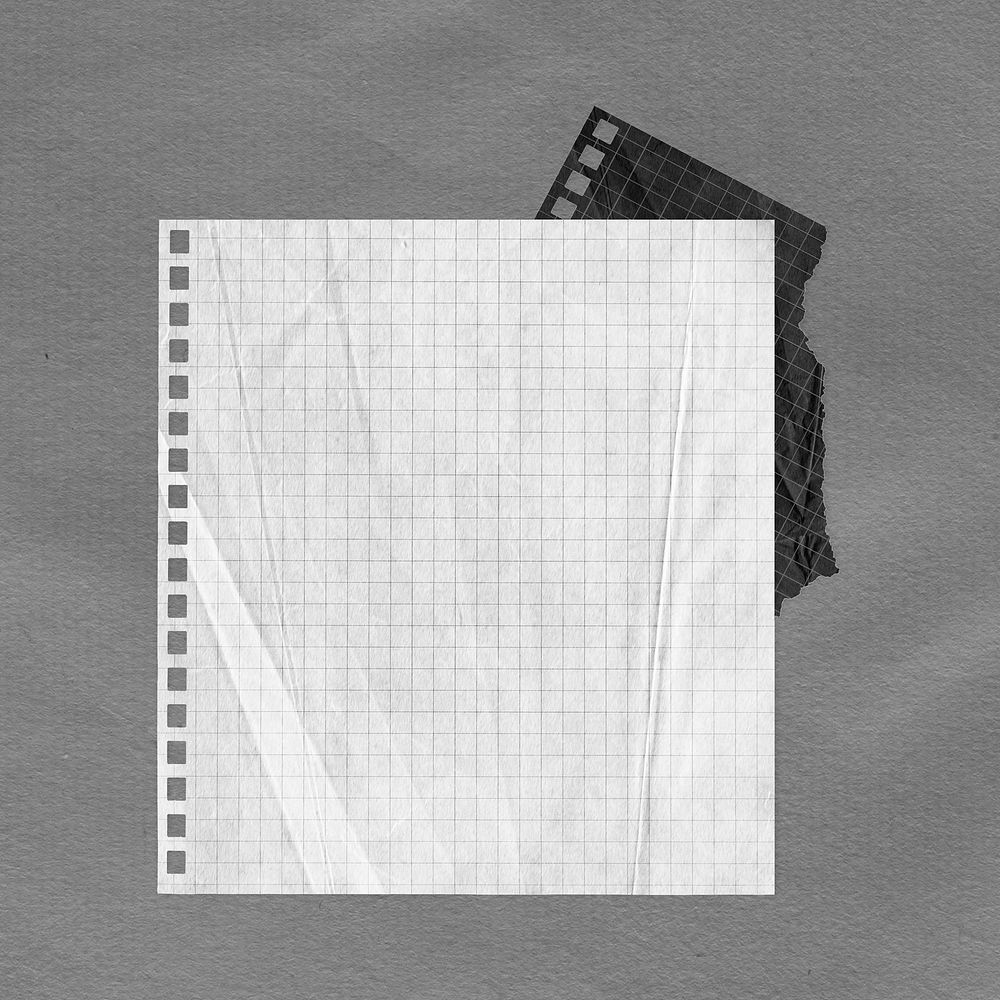 White grid note paper, blank design space vector