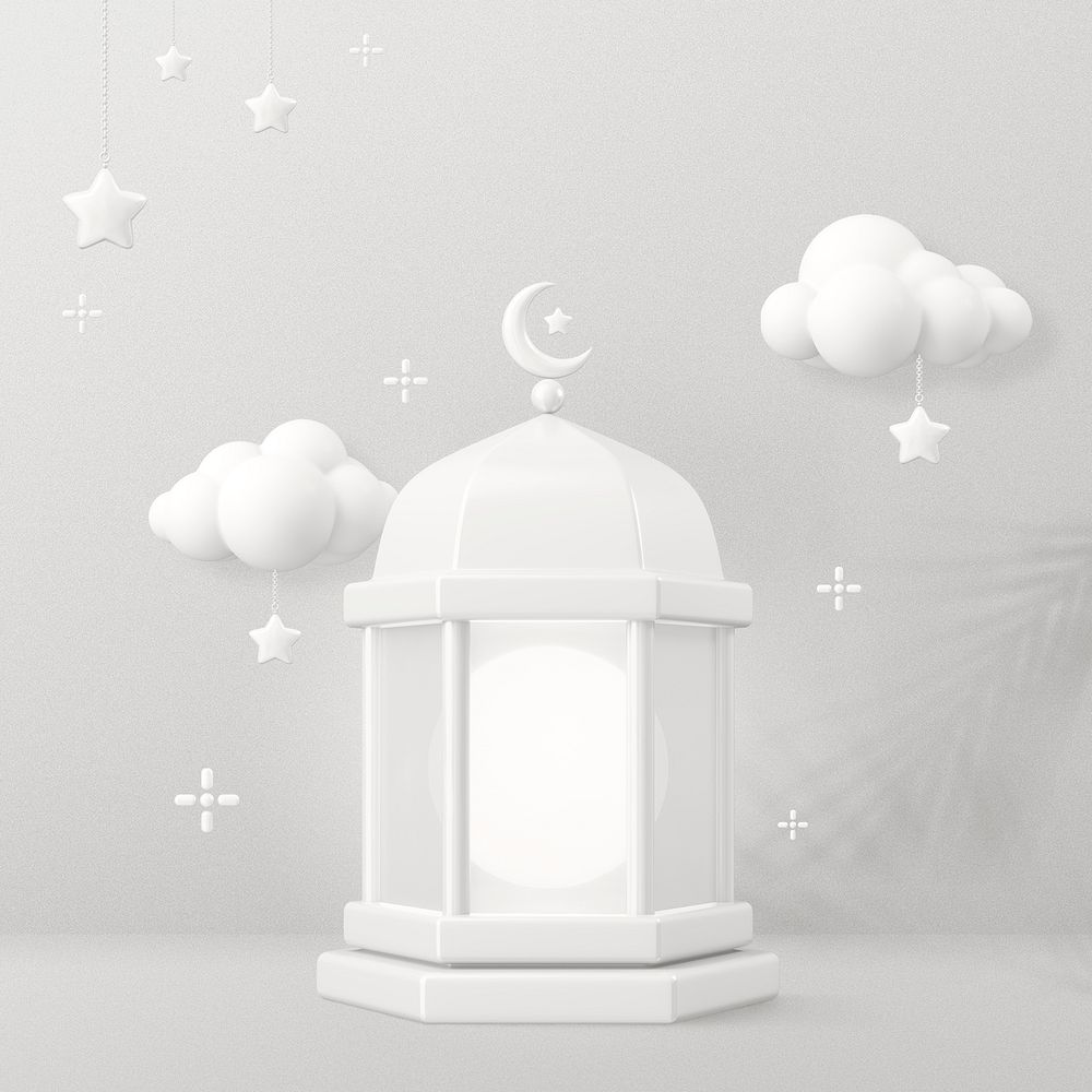 Ramadan 3D lantern background, Muslim religion design