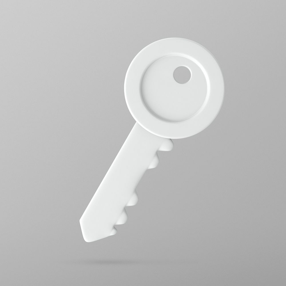 3D key clipart, housing symbol psd