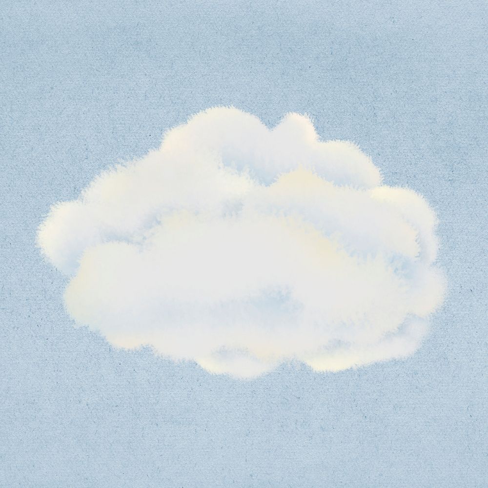 Cloud sticker, cute illustration design psd
