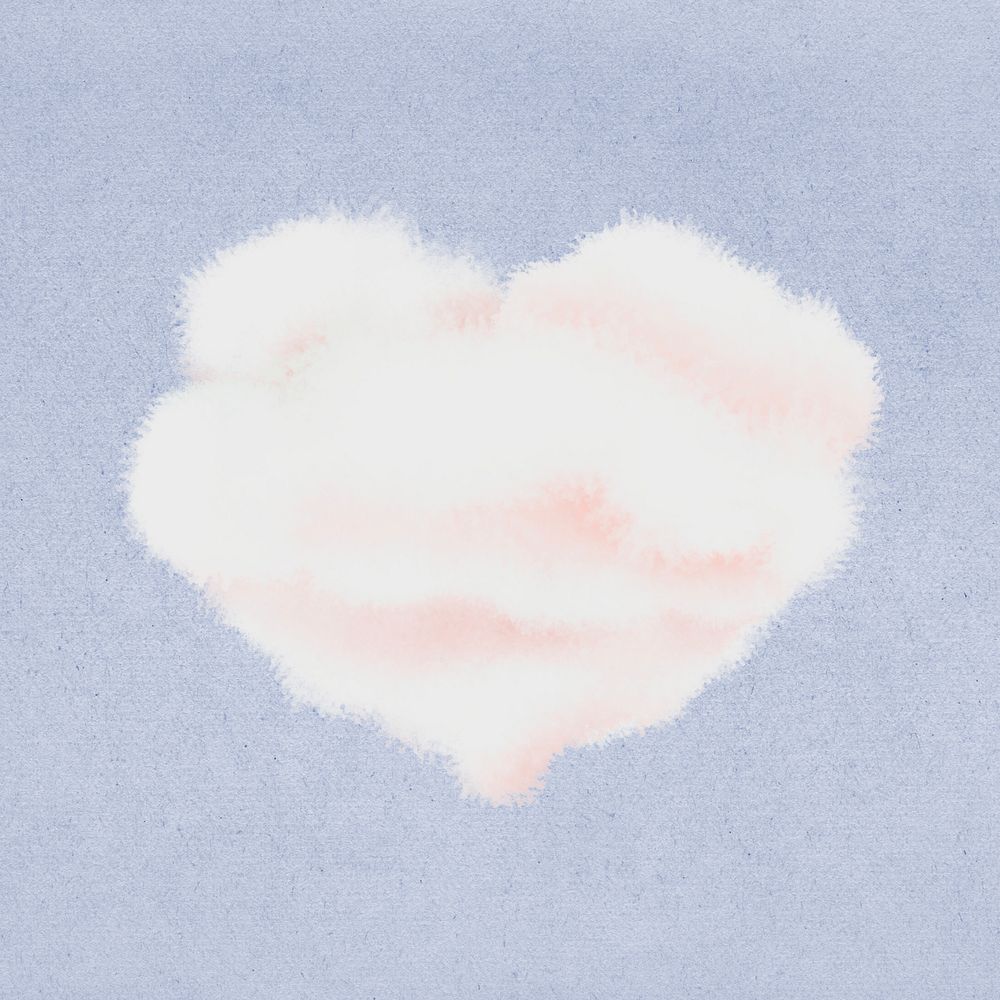 Pink cloud sticker, cute illustration design psd