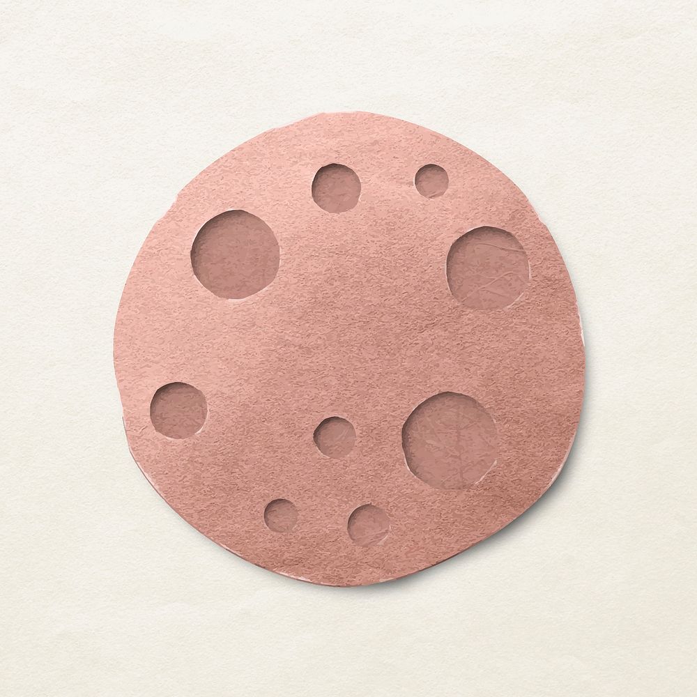 Paper craft mars sticker vector
