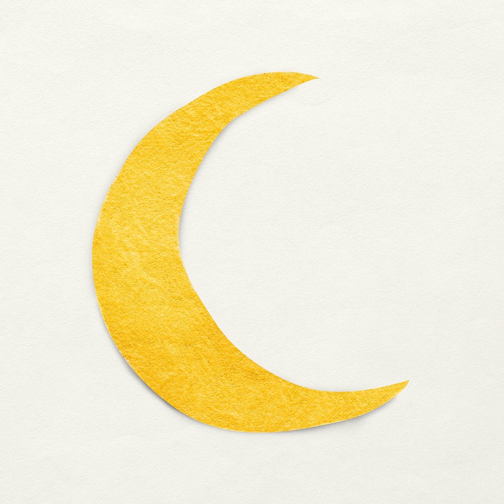 Colorful paper craft moon clip art design