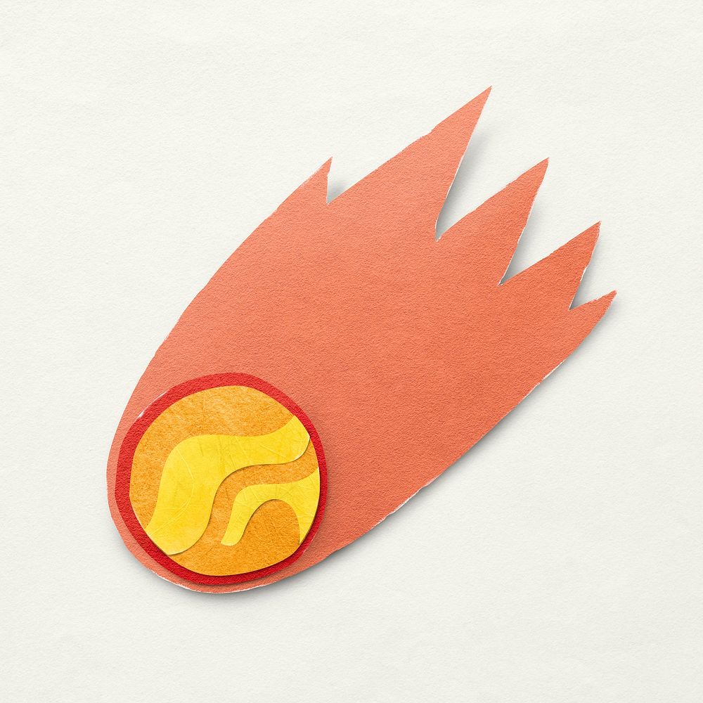 Meteorite clip art, paper craft design