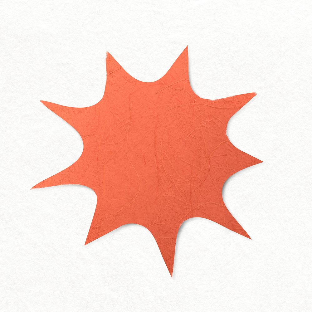 Paper craft abstract shape sticker psd
