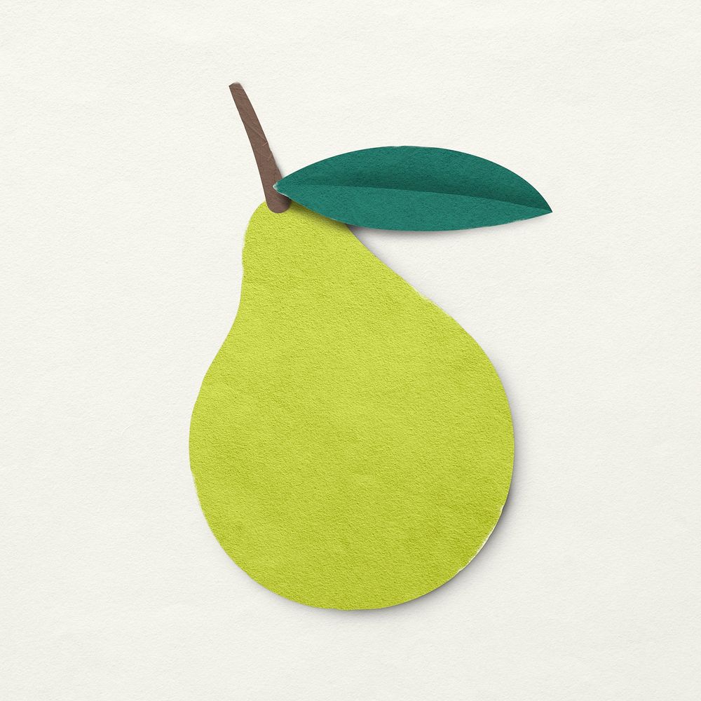 Cute pear clip art, paper craft design
