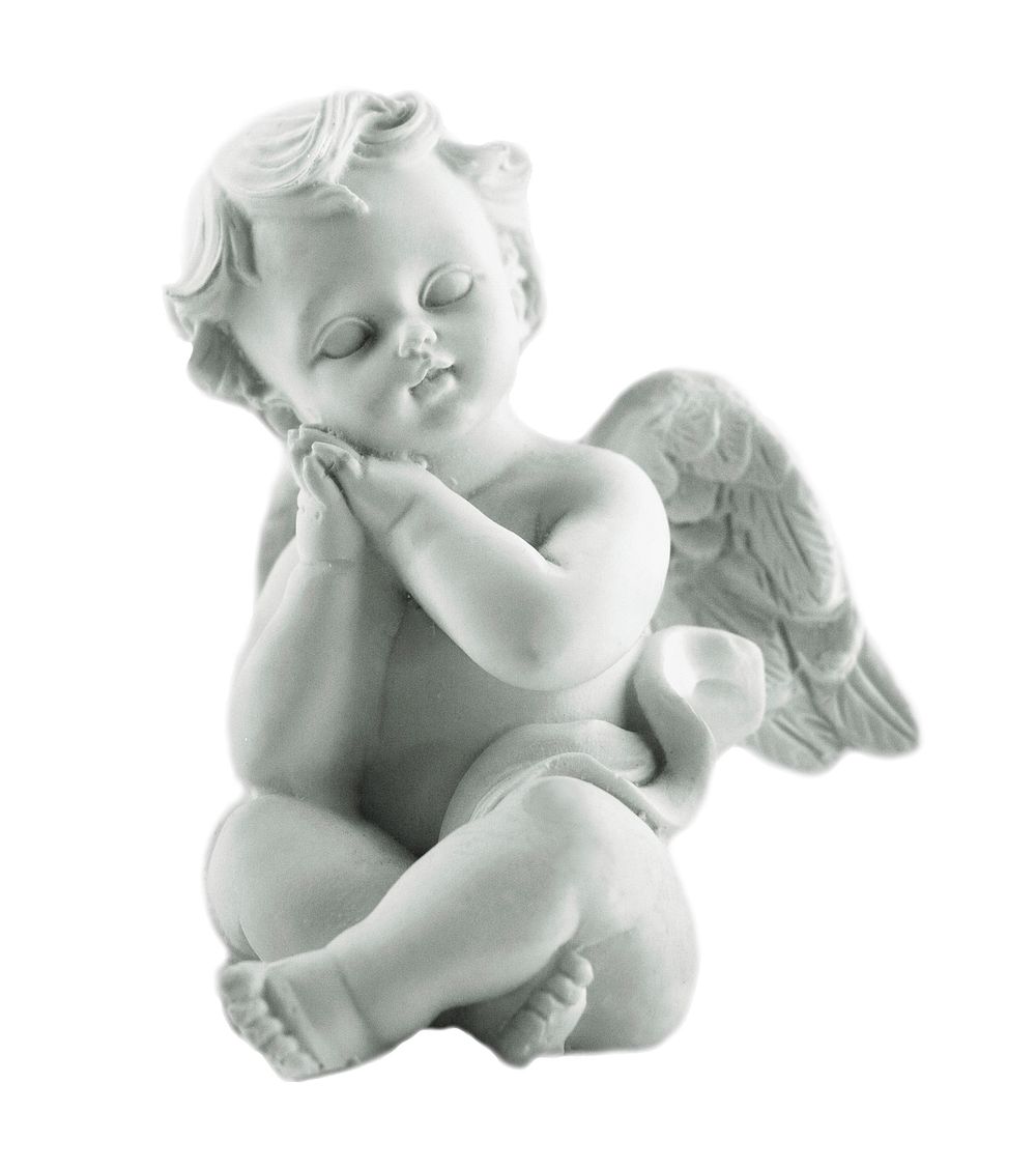 Free baby angel statue image, public domain sculpture CC0 photo.