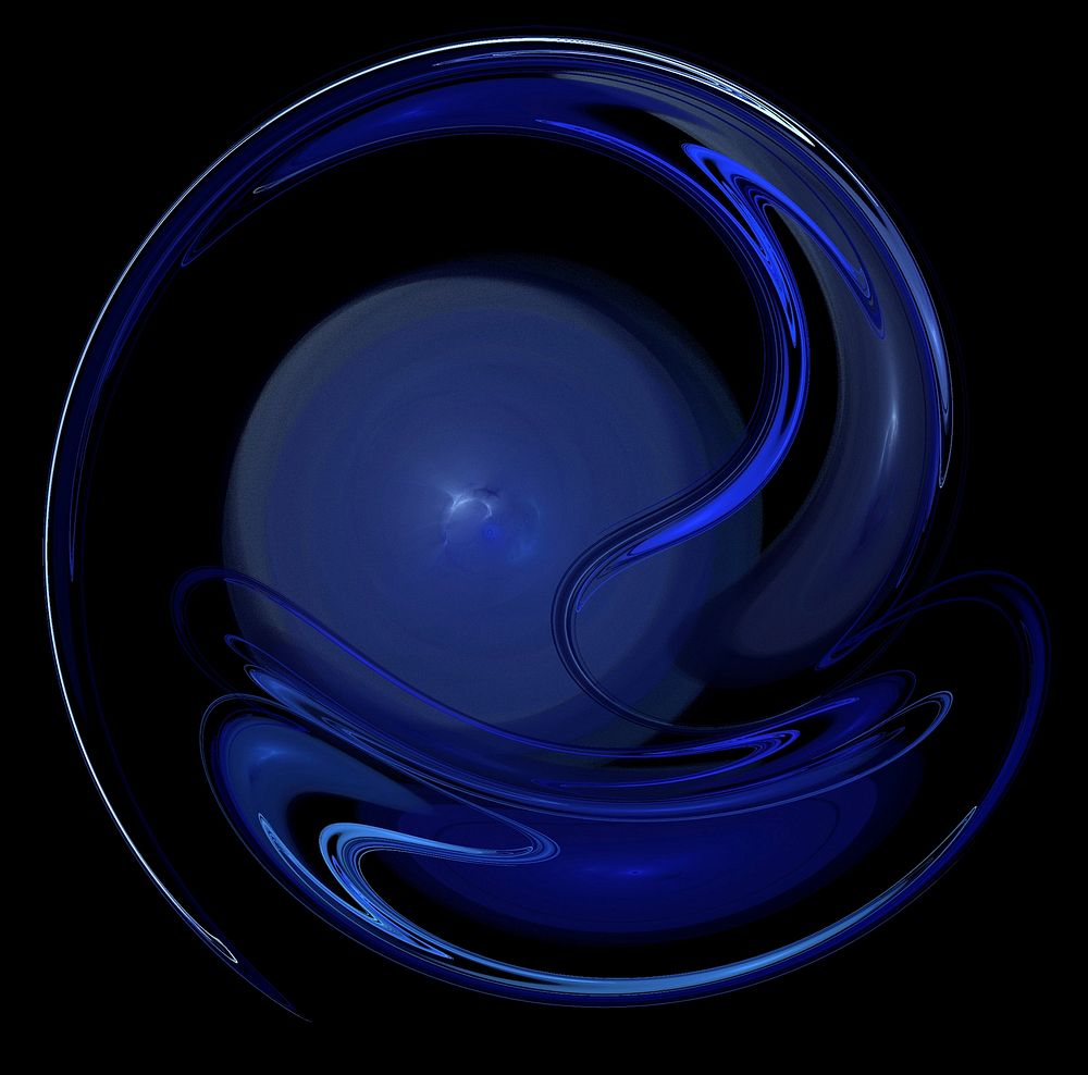 blue swirly flame fractal