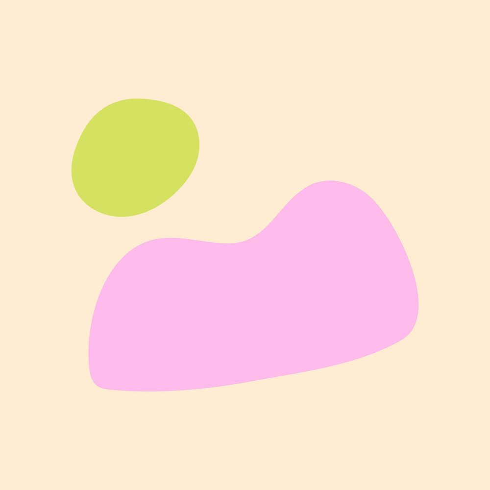 Abstract background, liquid blob shape pop color design vector