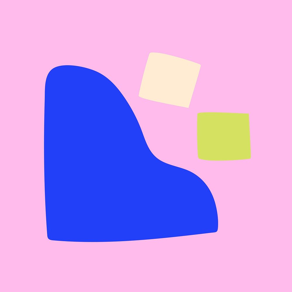 Abstract background, liquid blob shape pop color design vector