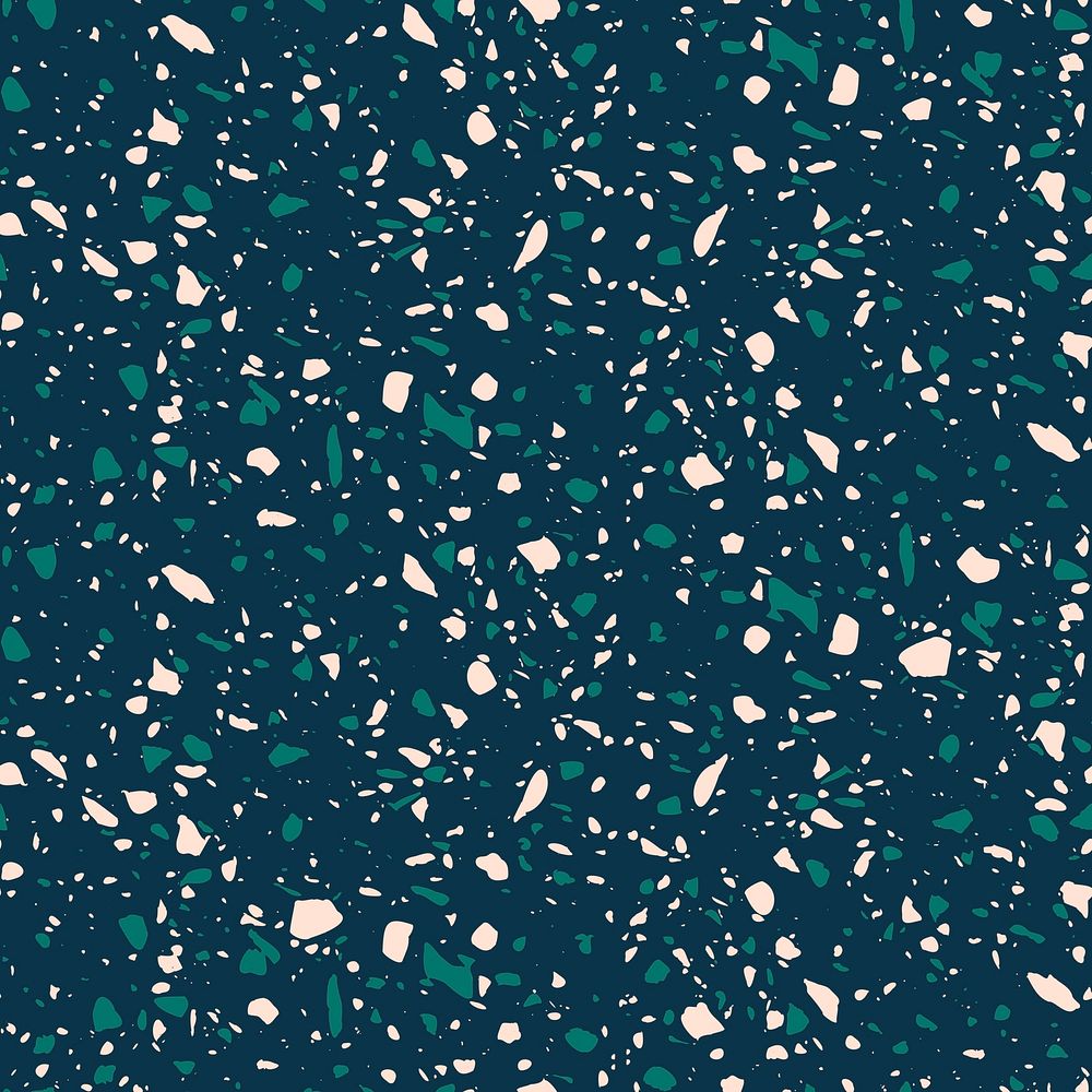 Navy terrazzo seamless pattern texture marble background vector