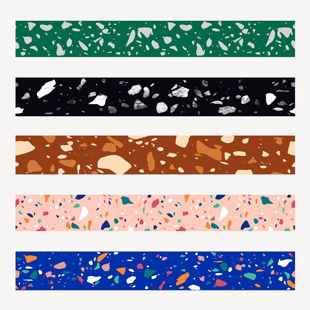 Terrazzo illustrator pattern brush vector add-on set 