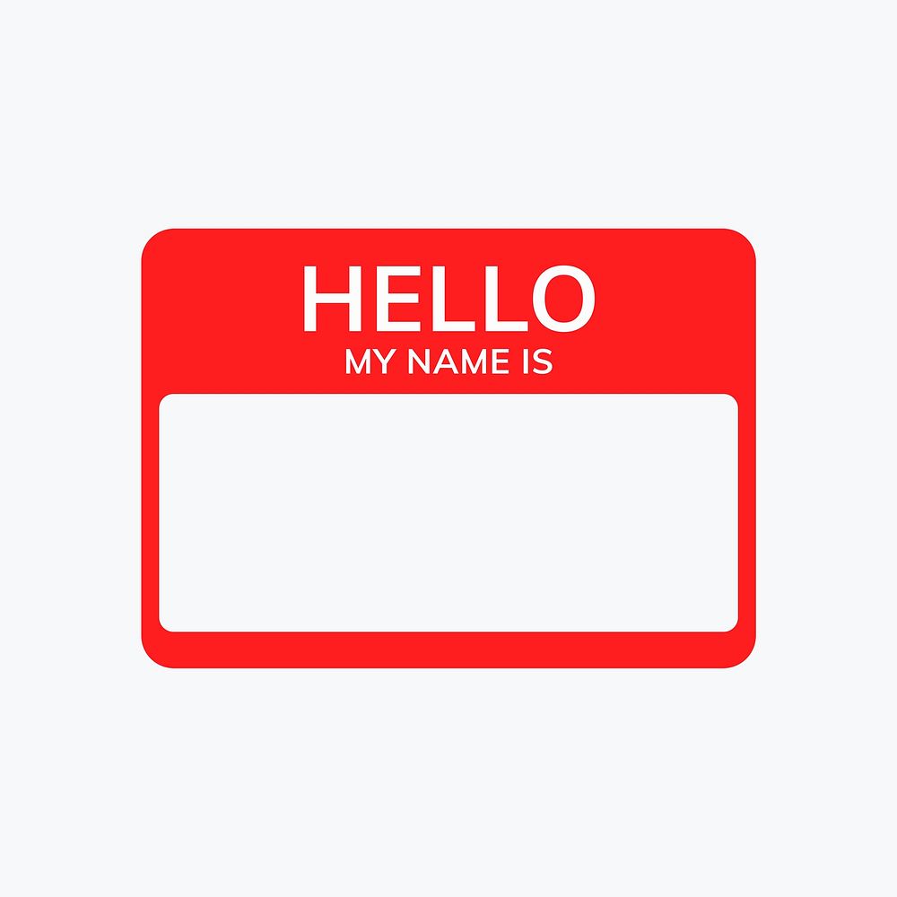 Red name tag sticky note | Premium PSD - rawpixel