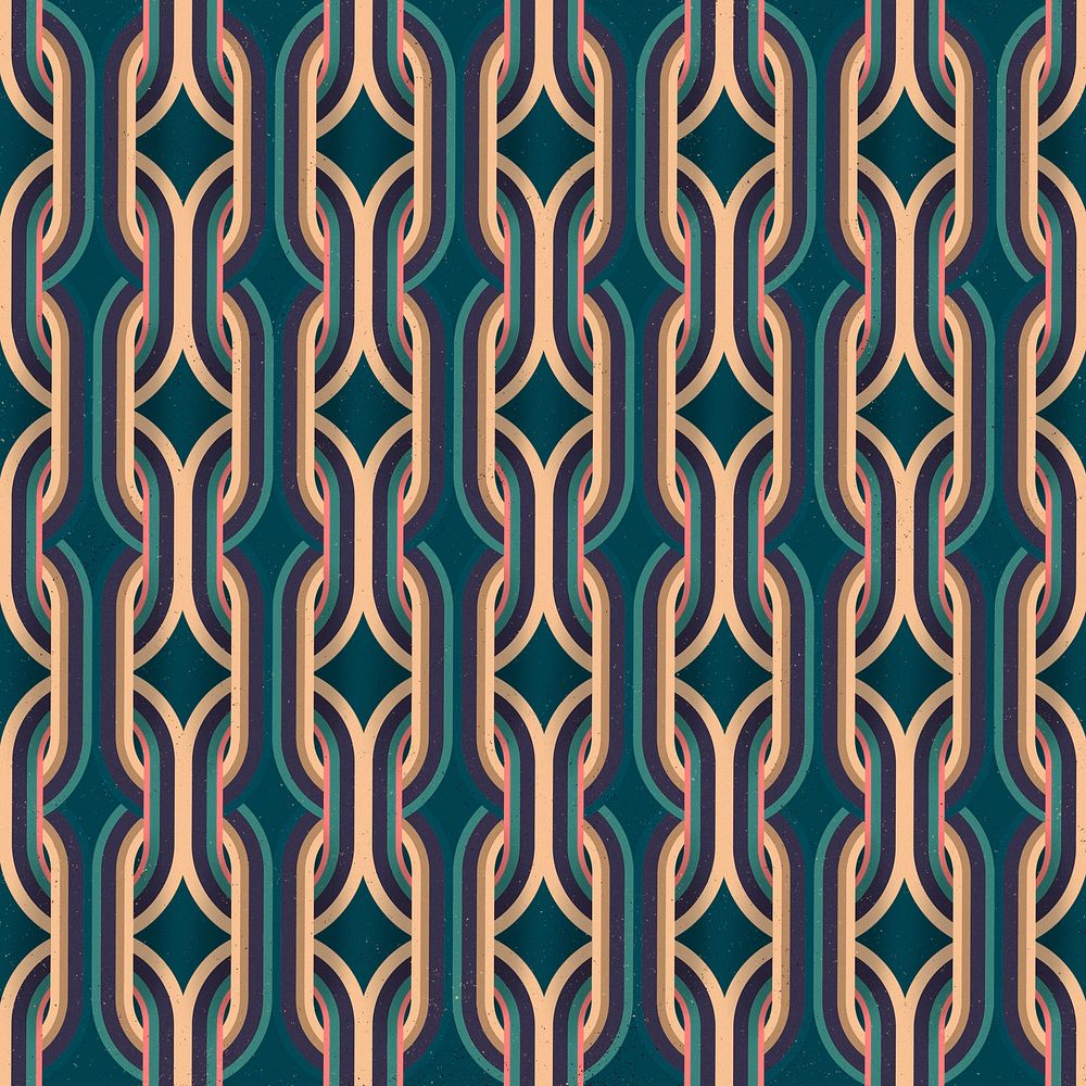 Interlaced chain pattern Instagram post  background, blue geometric design