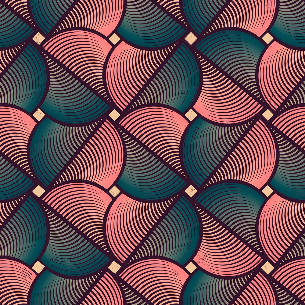 Geometric pattern background, retro style vector