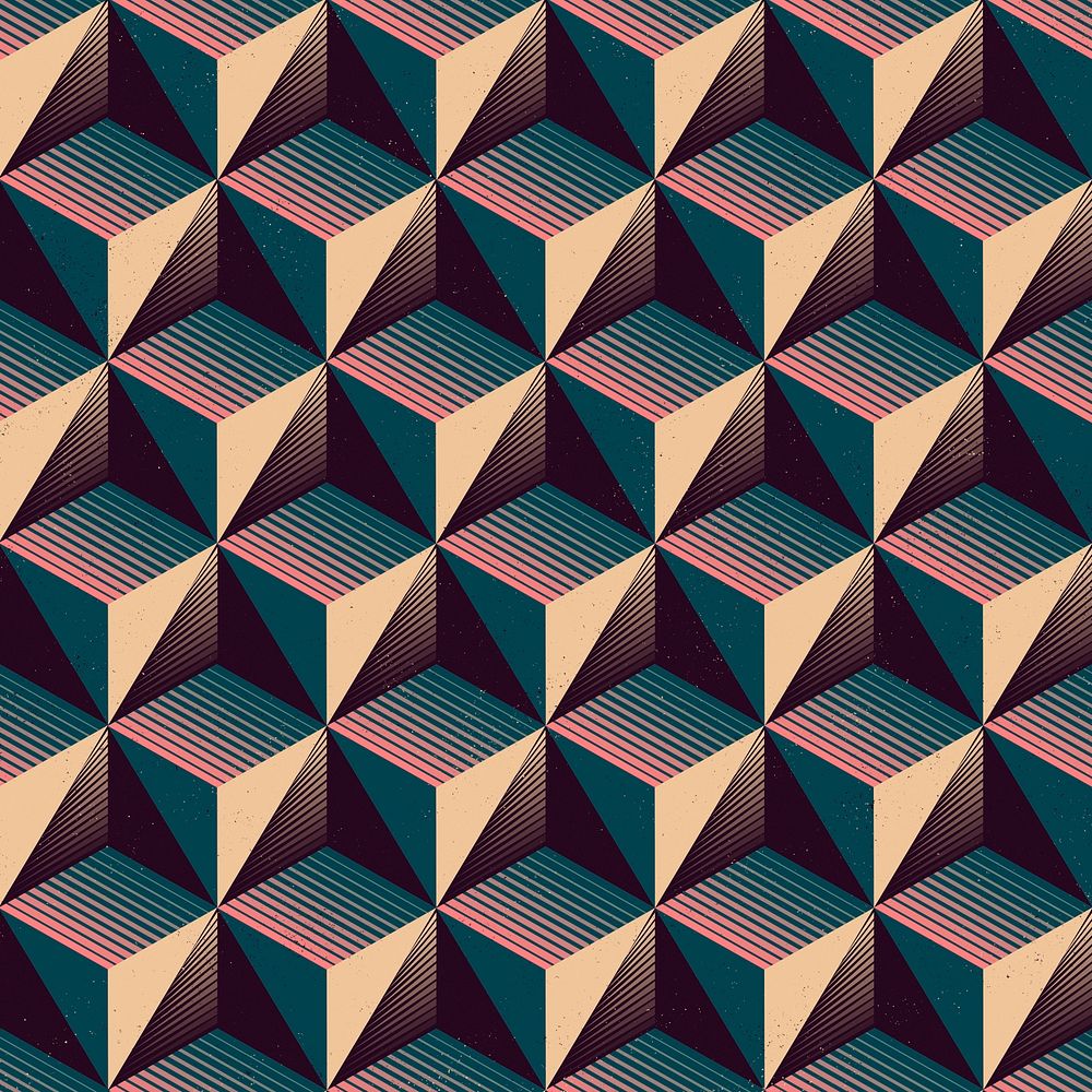 Tetrahedron pattern Facebook post background, geometric texture design