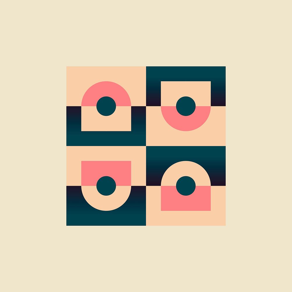 Square geometric Instagram post, abstract illusion style