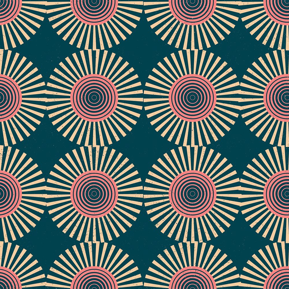 Retro pattern Instagram post background, hypnotic geometric design