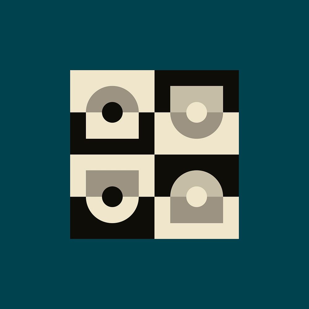 Square geometric social media post, abstract illusion style