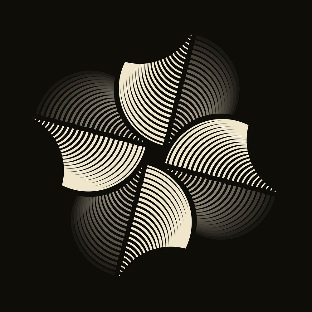 Flower geometric Instagram post background, abstract retro graphic design