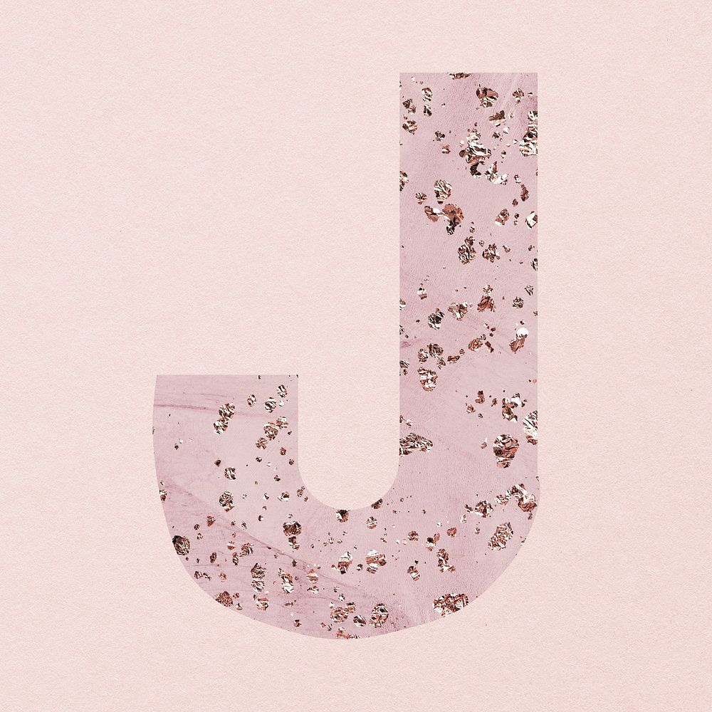Terrazzo J-shape vase sticker, pink textured pottery psd