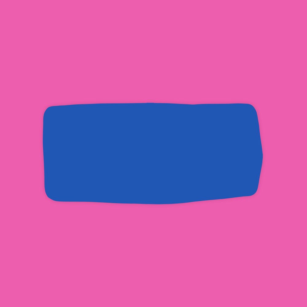 Blue rectangle shape sticker, geometric flat collage element vector